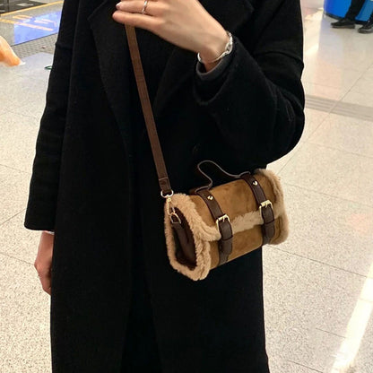 High end suede far bag