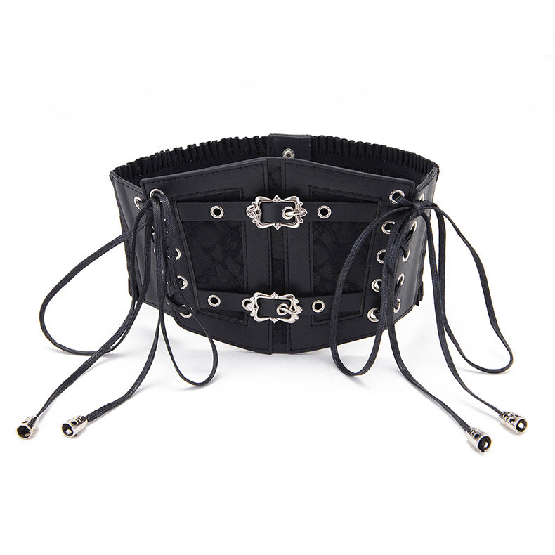 Lace Strap Leather Belt