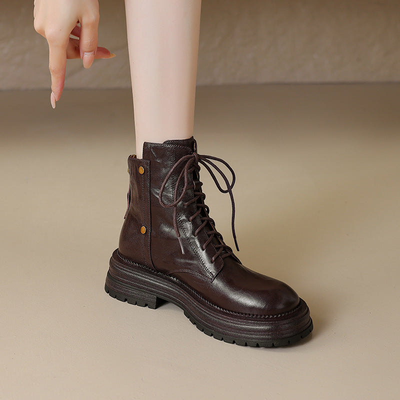 Maillard brown stylish short boots(pre-book) - KALONBD.COM