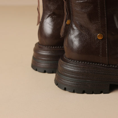 Maillard brown stylish short boots(pre-book) - KALONBD.COM