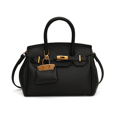 Luxury Black Leather Handbag