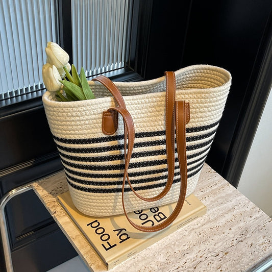 outdoor woven tote bag