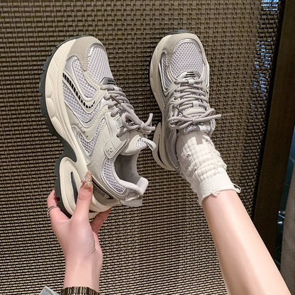 2025 autumn Silver sneakers