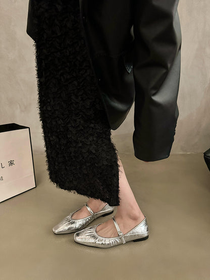 KalonBd Flat silver French shoe - KALONBD.COM