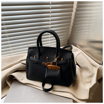 Luxury Black Leather Handbag