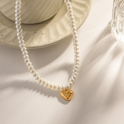 kalonbd pearl heart pendant necklace