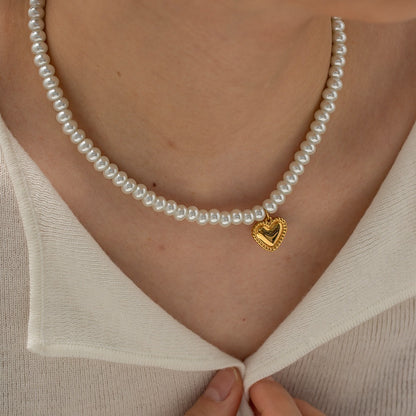 kalonbd pearl heart pendant necklace