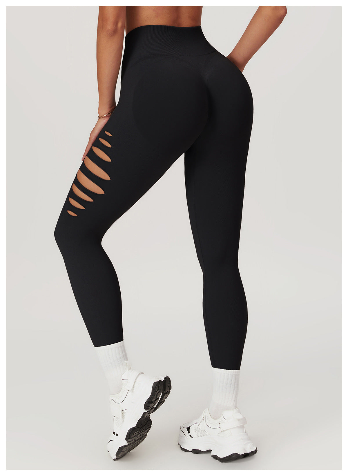 European Hollow Seamless Tight Yoga Pants