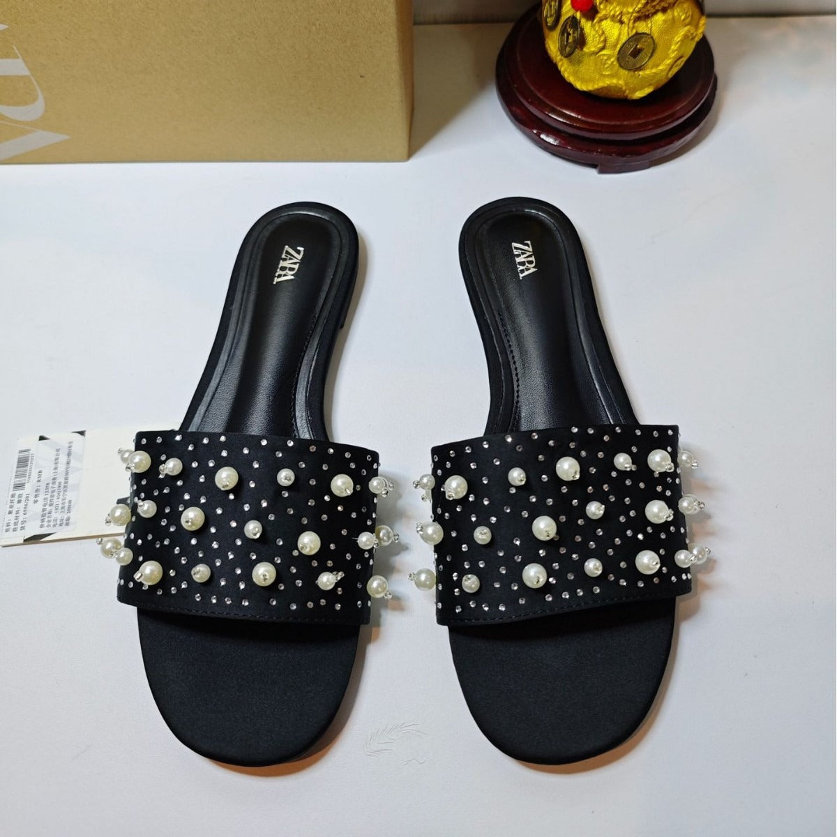 KalonBd rhinestone pearl sandals - KALONBD.COM