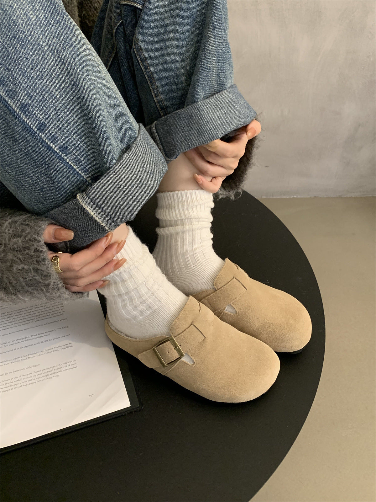 Japanese-style ugly cute thick-slippers