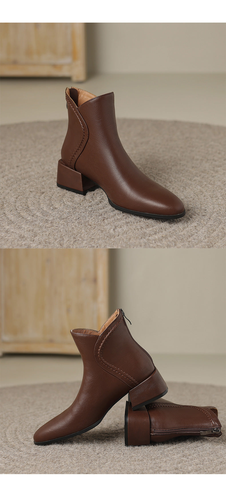 2024 new spring and autumn single boots