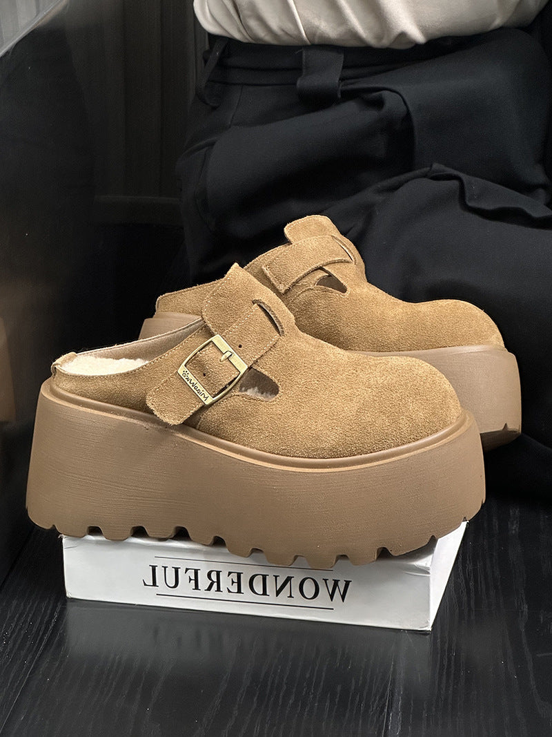 Thick-soled closed-toe Birkenstock boots