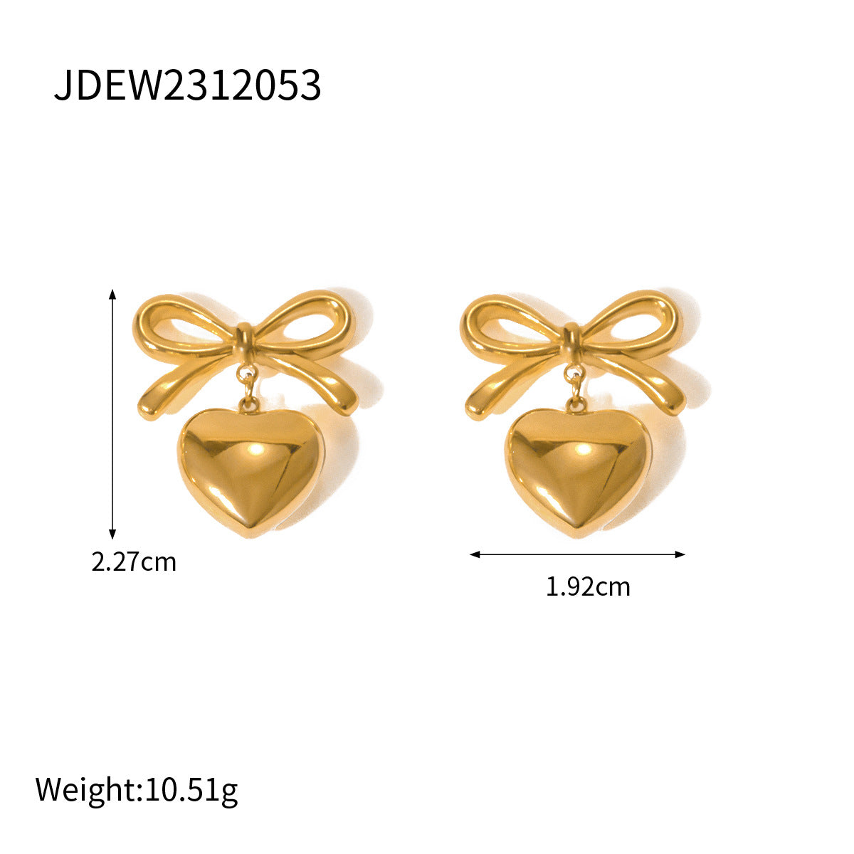 KalonBd Stylish titanium love earrings