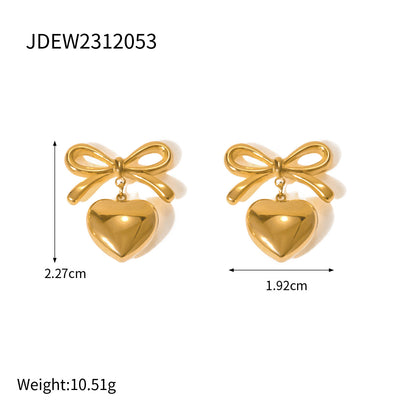 KalonBd Stylish titanium love earrings