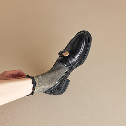 British style patent leather loafers