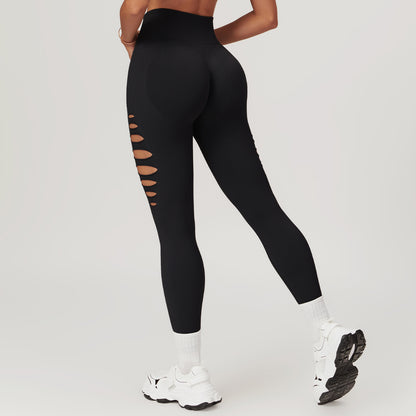 European Hollow Seamless Tight Yoga Pants