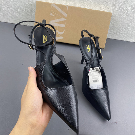 Kalonbd ZA25 summer new black heels