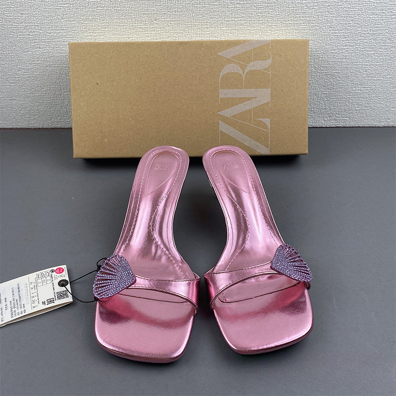 KalonBd ZA25 summer violet Rhinestone heel - KALONBD.COM