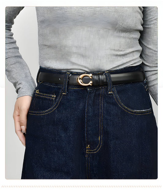 Genuine leather waist strap belt
