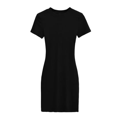 Neck short-sleeved dress for women 2024