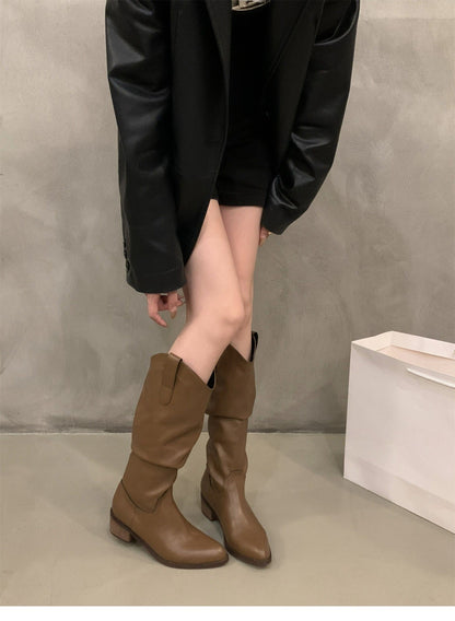 Retro Thick boots for women