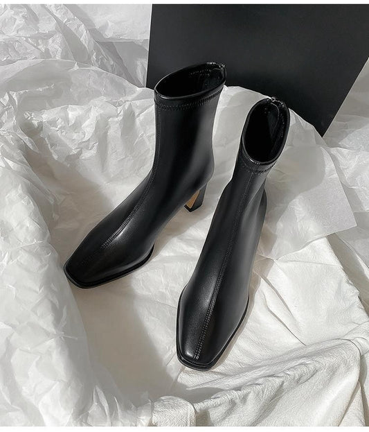 KalonBd High heel slim elastic boots