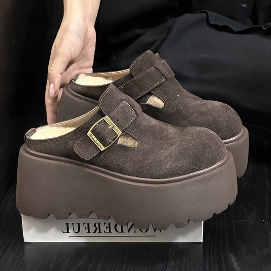 Thick-soled closed-toe Birkenstock boots