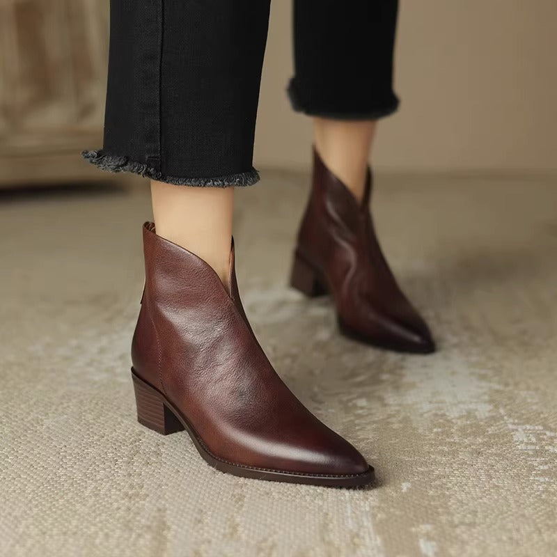 women's mid boots and ankle heels