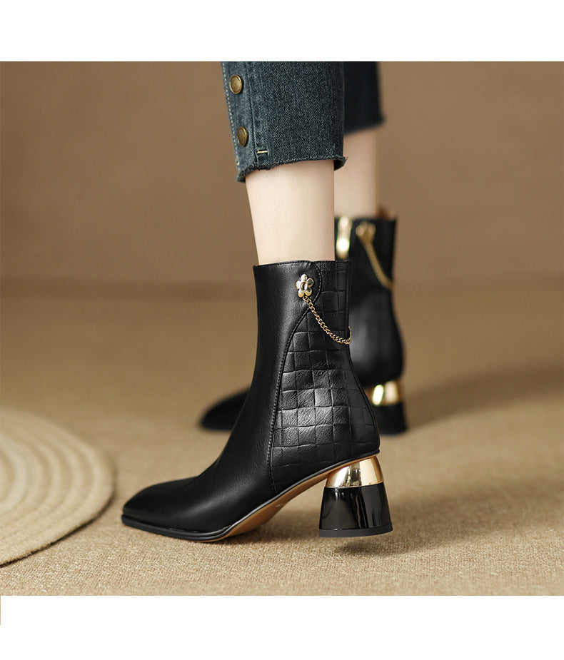 KalonBd New fashion square high heel boots - KALONBD.COM