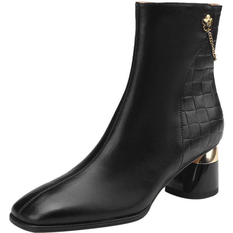 New fashion square high heel boots