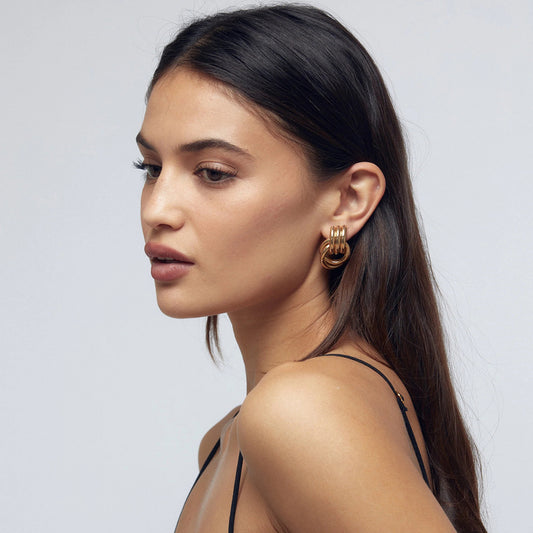 KalonBd Chic gold earrings