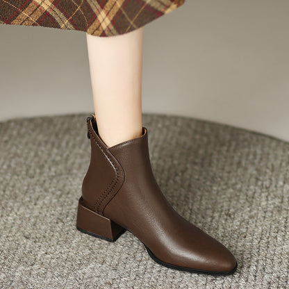 2024 new spring and autumn single boots