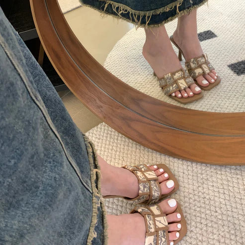 Open toe summer retro heel (37, 39) - KALONBD.COM