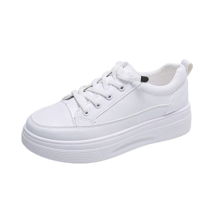 Solid white student version sneaker