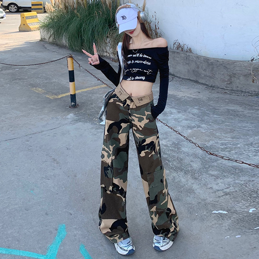 retro army print cargo pant - KALONBD.COM