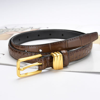 crocodile pattern exclusive retro belt