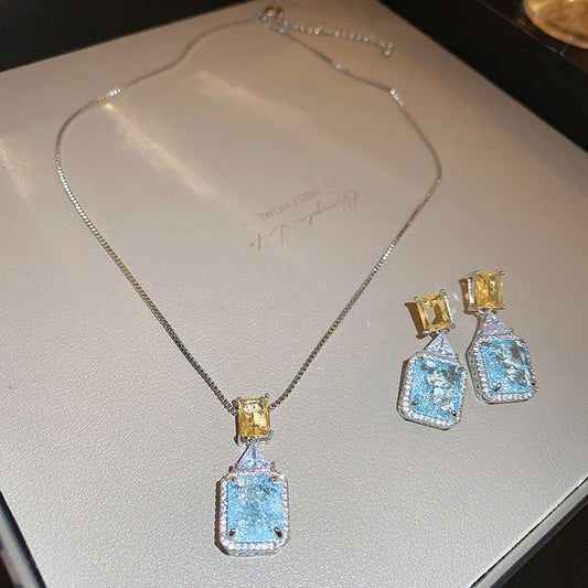 aquamarine luxury NY Necklace
