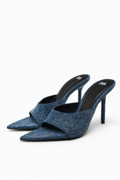 exclusive Denim Designer Heel