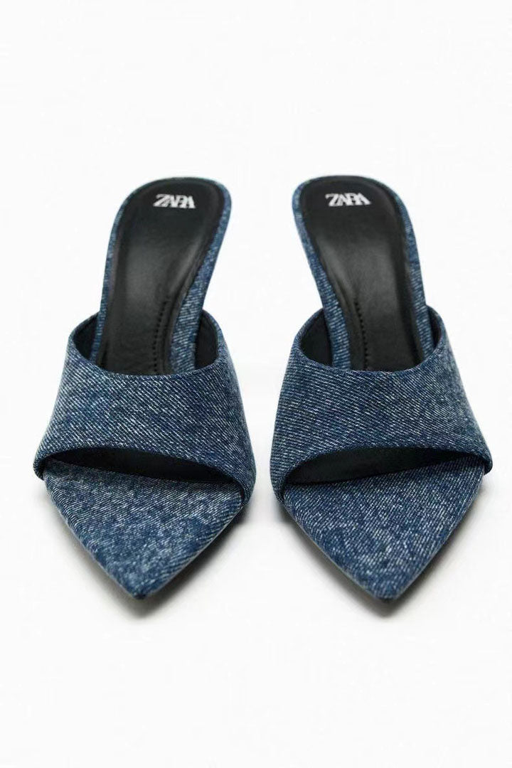 exclusive Denim Designer Heel