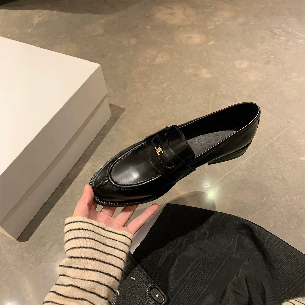 Kalonbd Women's Platform Leather Loafers(Pre-book)