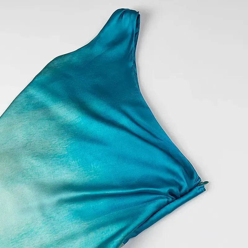 KalonBd casual off-shoulder tie-dye dress