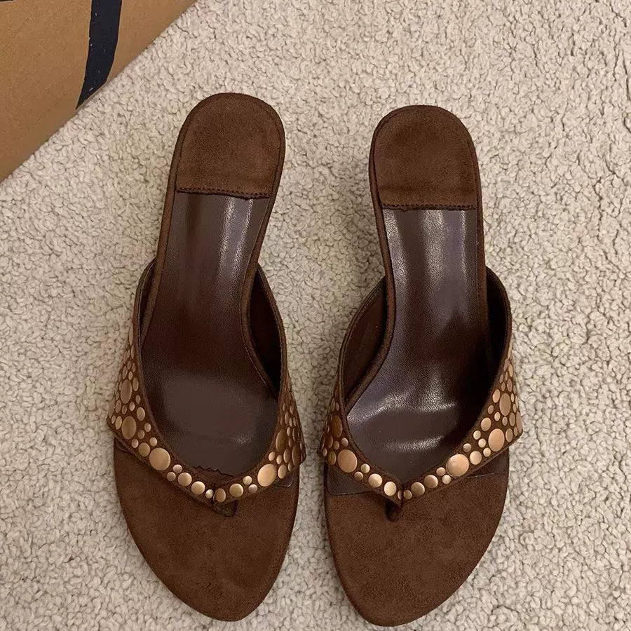 KalonBd American style rivet thong heel (pre-book)