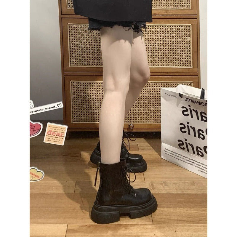 KalonBd Retro style square belt buckle boot - KALONBD.COM