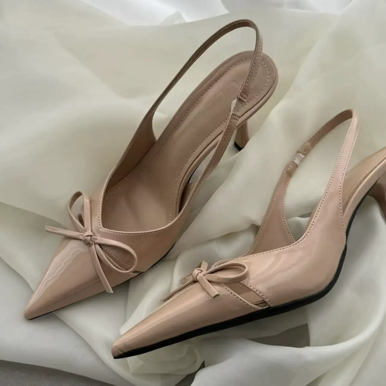 KalonBd pointed bow high heels