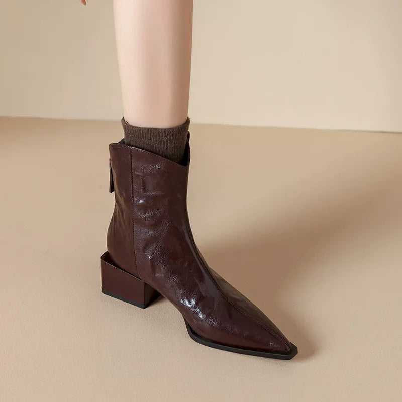 KalonBd pointed toe thick boots