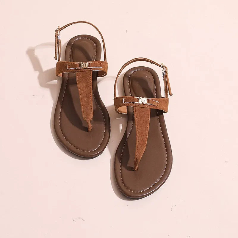 KalonBd Roman casual flat bottom thong sandals(Pre-Book)