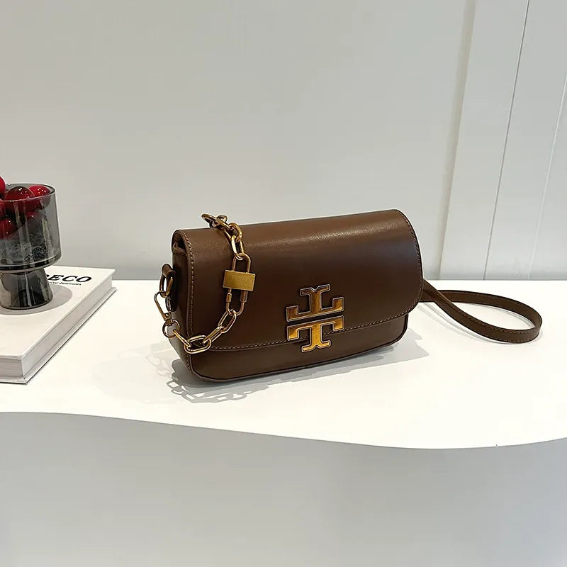 Kalonbd retro one-shoulder handbags-Brown