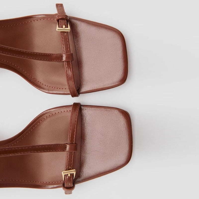 KalonBd Roman Square Chunky Heel(Pre-book) - KALONBD.COM