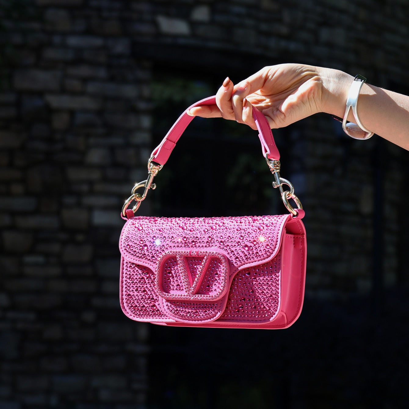 Kalonbd fashionable small shoulder bag-Rose gold - KALONBD.COM