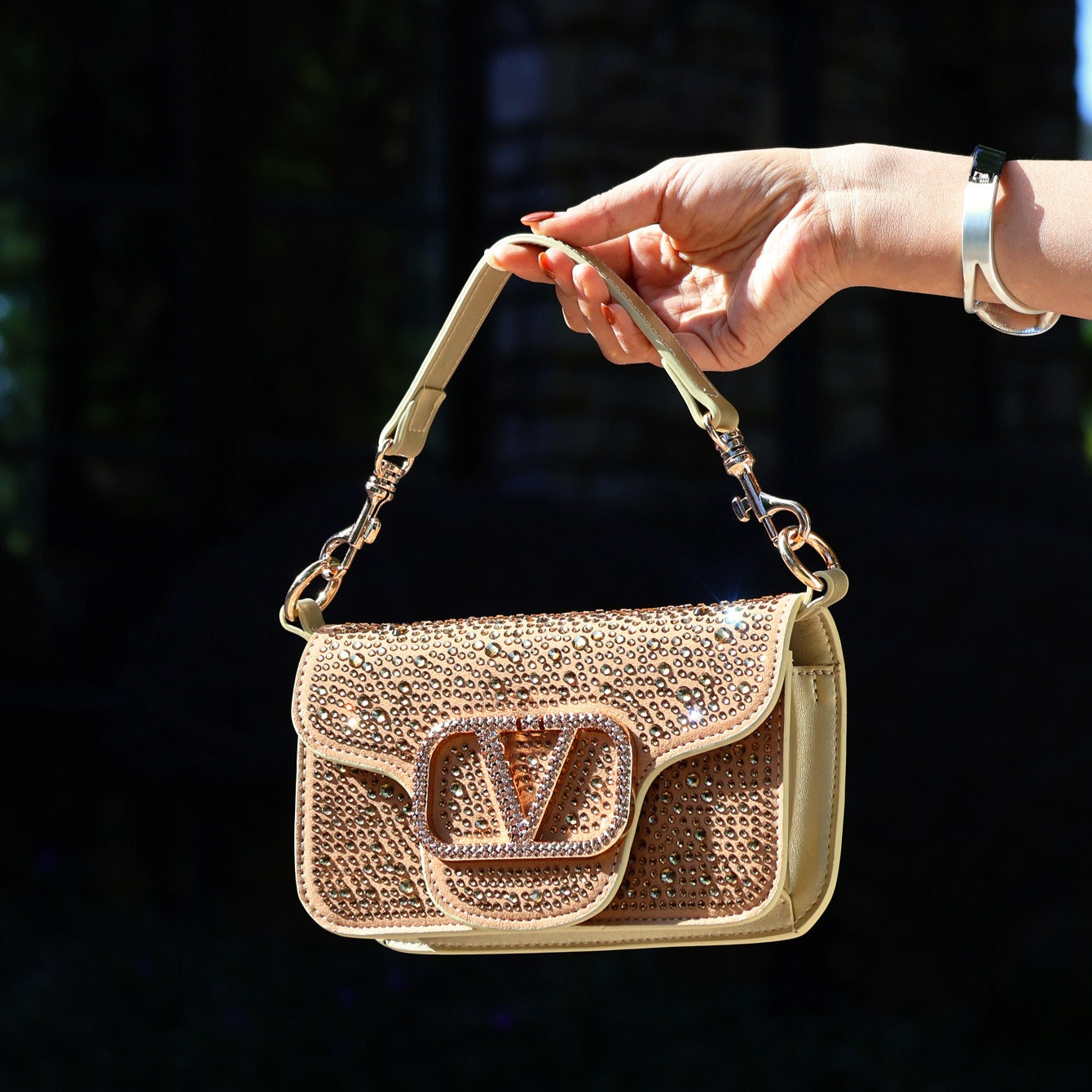 Kalonbd fashionable small shoulder bag-Gold - KALONBD.COM